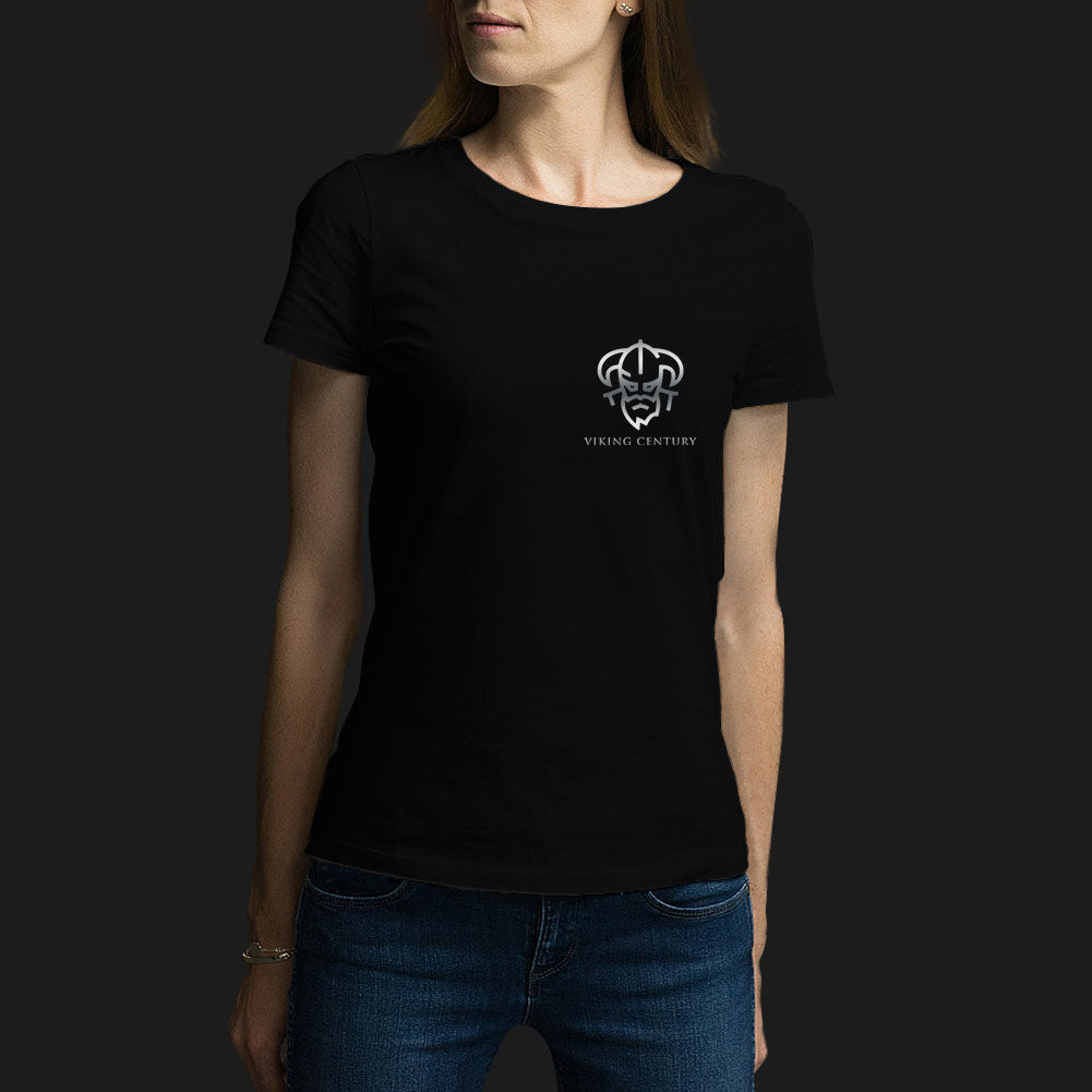 Tricou Dama - Viking Century Negru Minimalist