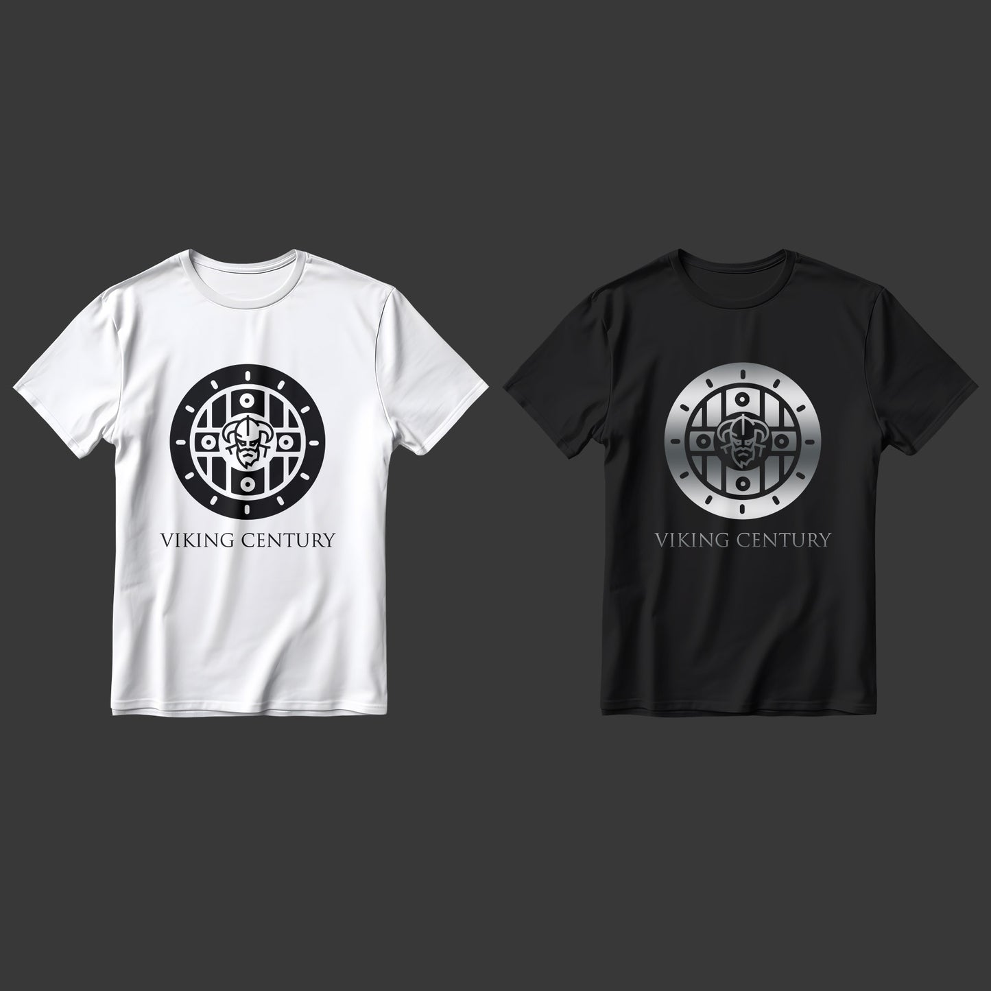 Tricou Dama - Viking Century Alb Negru