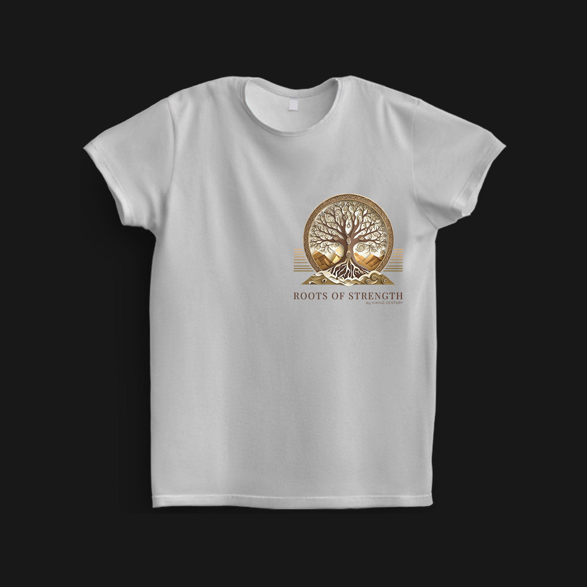 Tricou Alb Barbati- Roots Of Strength