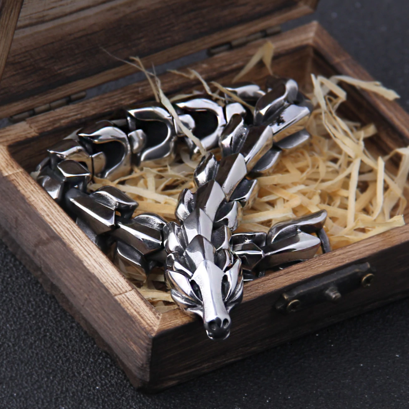 Bratara Dragon de Argint | Viking Century