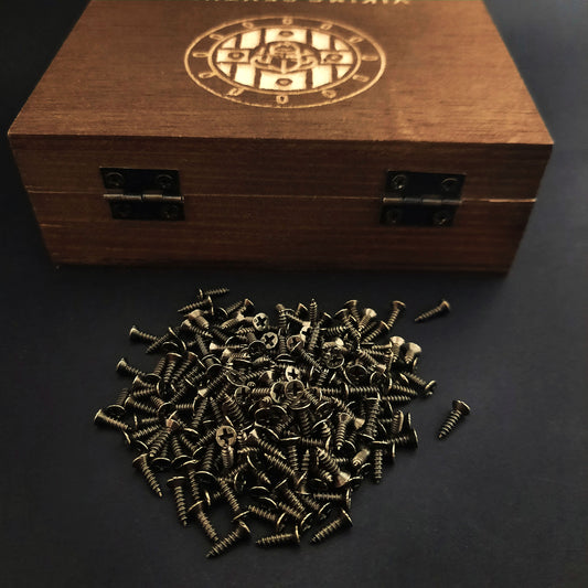 Șuruburi vintage mini M2 x 8mm | Viking Century cutii lemn